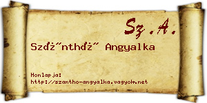 Szánthó Angyalka névjegykártya